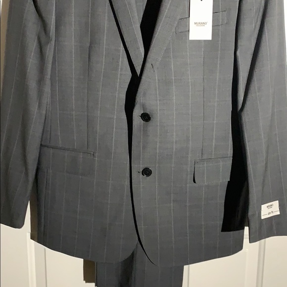 Murano Collezione Gray 100% Wool Slim Fit Suit - Picture 3 of 13